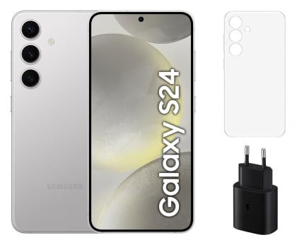 Smartfon / Telefon Samsung Galaxy S24 8GB/128GB Szary + Clear Case + Charger 25W